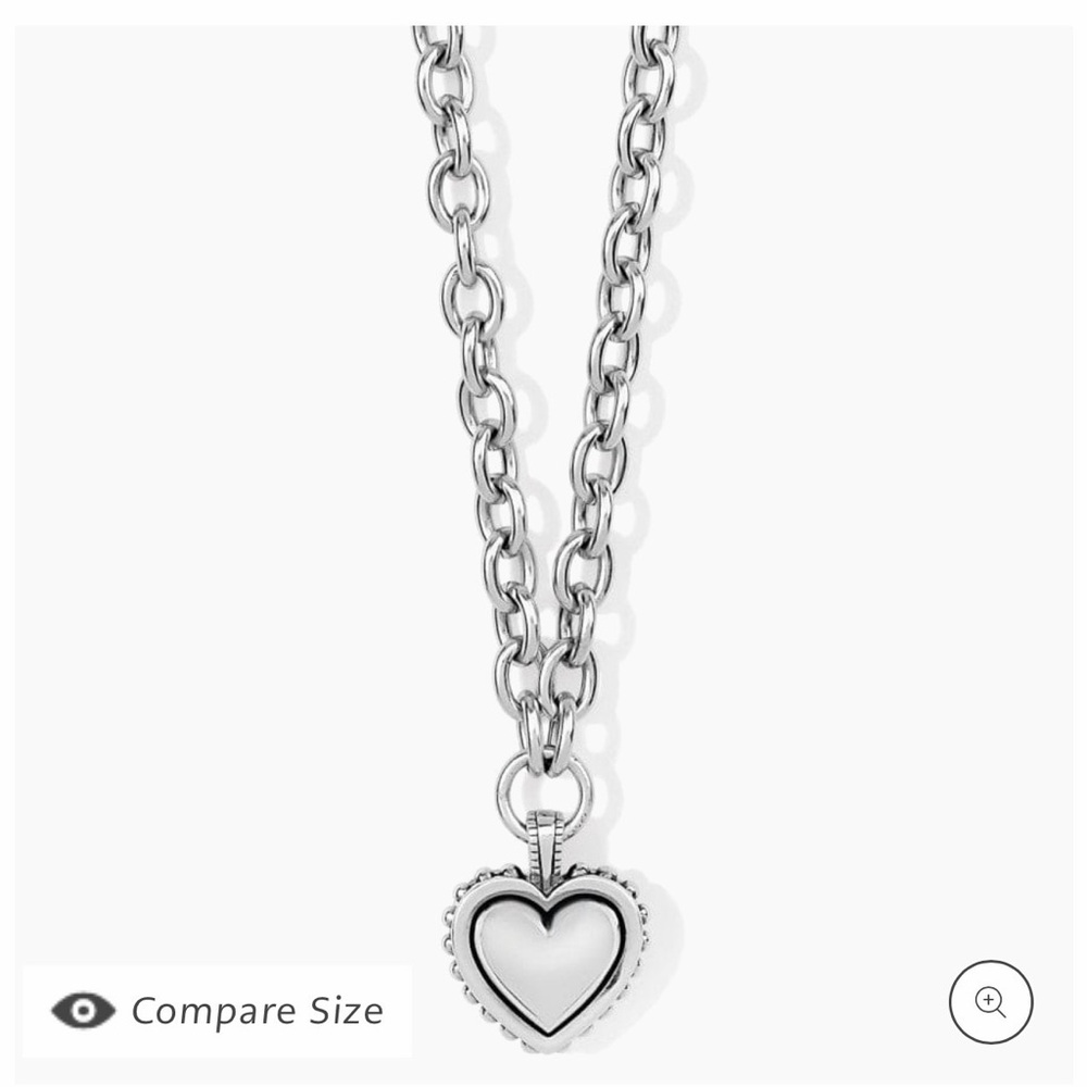 Brighton Silver Heart Charm Necklace